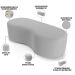 Puff Decorativo Orgânico para Living Quarto 140cm Orbit W01 Bouclê Cinza - Lyam Decor