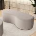Puff Decorativo Orgânico para Living Quarto 140cm Orbit W01 Bouclê Creme - Lyam Decor