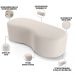 Puff Decorativo Orgânico para Living Quarto 140cm Orbit W01 Bouclê Creme - Lyam Decor