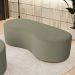 Puff Decorativo Orgânico para Living Quarto 140cm Orbit W01 Bouclê Oliva - Lyam Decor