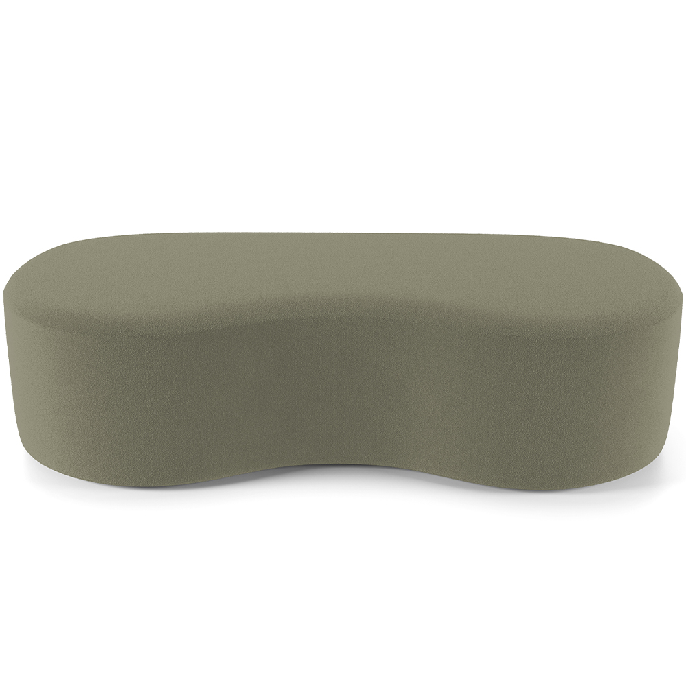 Puff Decorativo Orgânico para Living Quarto 140cm Orbit W01 Bouclê Oliva - Lyam Decor