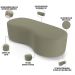 Puff Decorativo Orgânico para Living Quarto 140cm Orbit W01 Bouclê Oliva - Lyam Decor