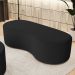 Puff Decorativo Orgânico para Living Quarto 140cm Orbit W01 Bouclê Preto- Lyam Decor