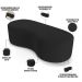 Puff Decorativo Orgânico para Living Quarto 140cm Orbit W01 Bouclê Preto- Lyam Decor