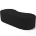 Puff Decorativo Orgânico para Living Quarto 140cm Orbit W01 Bouclê Preto- Lyam Decor