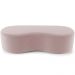 Puff Decorativo Orgânico para Living Quarto 140cm Orbit W01 Bouclê Rosê - Lyam Decor