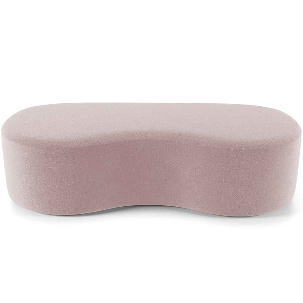 Puff Decorativo Orgânico para Living Quarto 140cm Orbit W01 Bouclê Rosê - Lyam Decor