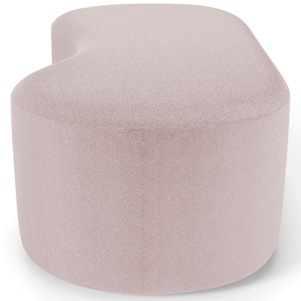 Puff Decorativo Orgânico para Living Quarto 140cm Orbit W01 Bouclê Rosê - Lyam Decor
