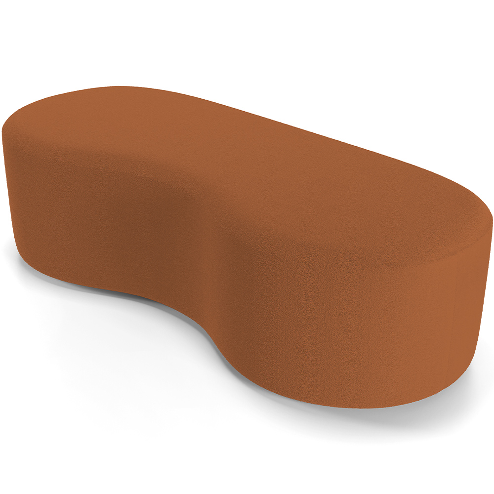 Puff Decorativo Orgânico para Living Quarto 140cm Orbit W01 Bouclê Terracota - Lyam Decor