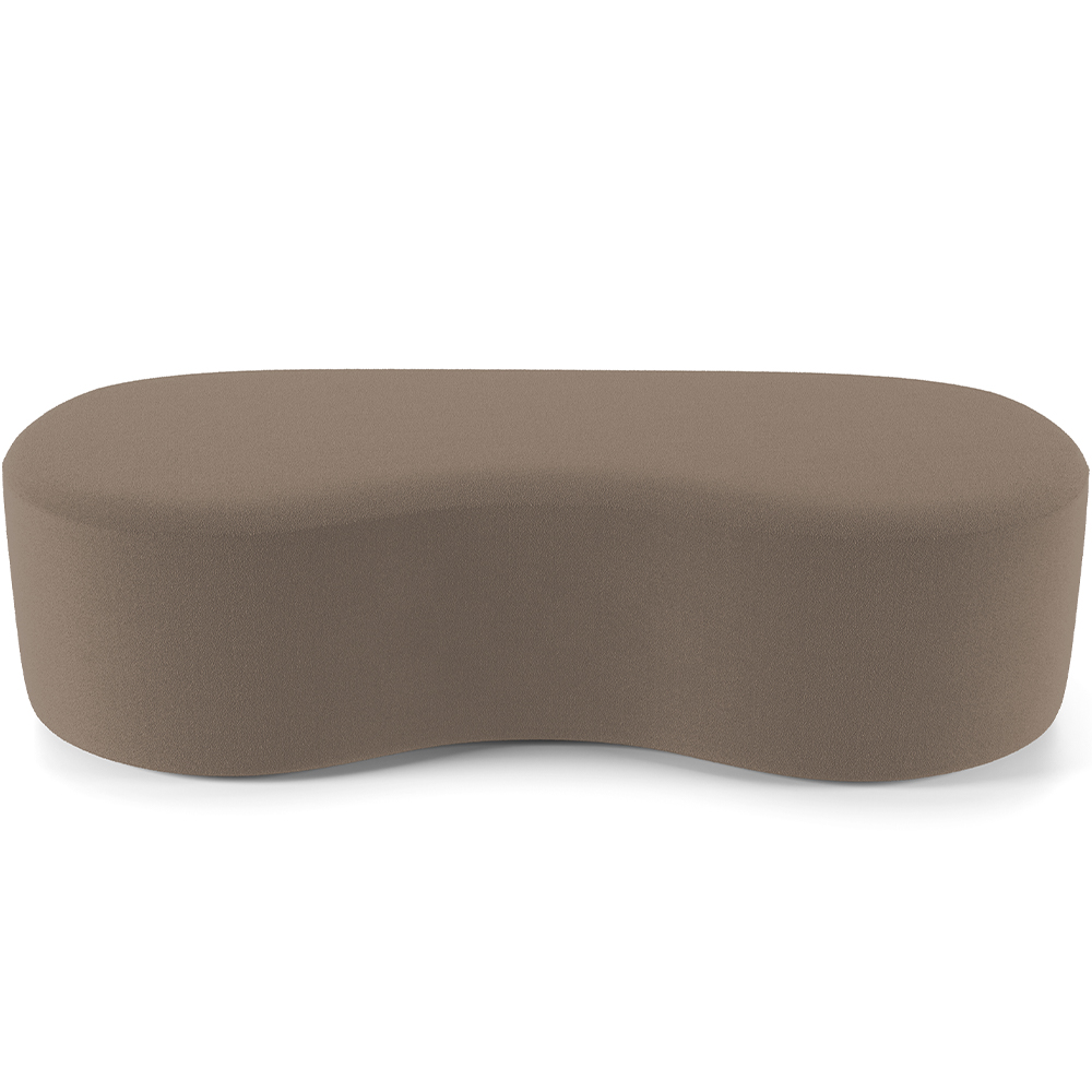 Puff Decorativo Orgânico para Living Quarto 140cm Orbit W01 Bouclê Verde - Lyam Decor