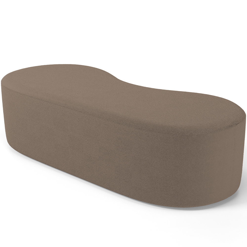 Puff Decorativo Orgânico para Living Quarto 140cm Orbit W01 Bouclê Verde - Lyam Decor