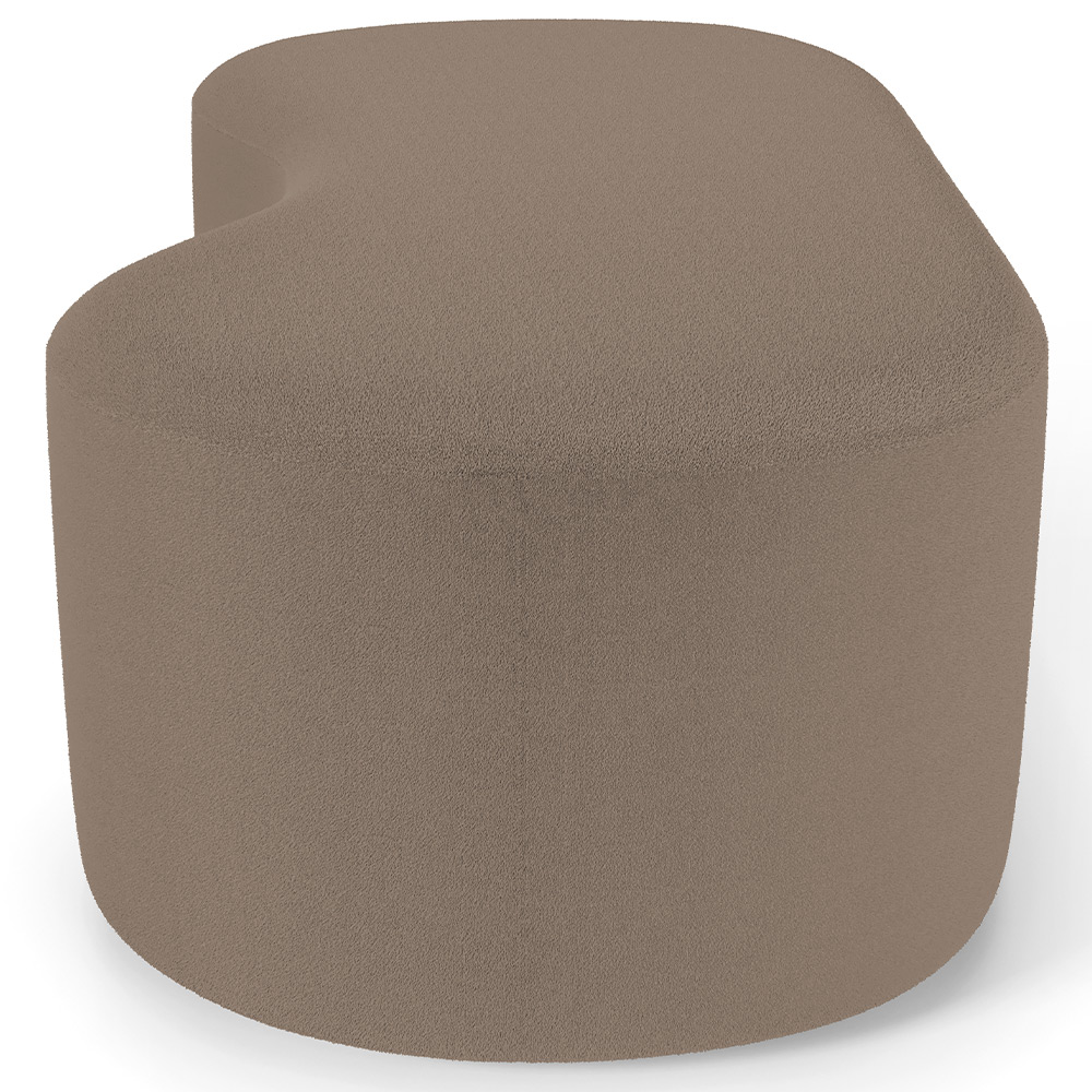Puff Decorativo Orgânico para Living Quarto 140cm Orbit W01 Bouclê Verde - Lyam Decor