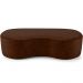 Puff Decorativo Orgânico para Living Quarto 140cm Orbit W01 Couríssimo Marrom - Lyam Decor