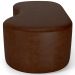 Puff Decorativo Orgânico para Living Quarto 140cm Orbit W01 Couríssimo Marrom - Lyam Decor
