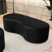 Puff Decorativo Orgânico para Living Quarto 140cm Orbit W01 Couríssimo Preto - Lyam Decor