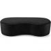 Puff Decorativo Orgânico para Living Quarto 140cm Orbit W01 Couríssimo Preto - Lyam Decor