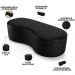 Puff Decorativo Orgânico para Living Quarto 140cm Orbit W01 Couríssimo Preto - Lyam Decor