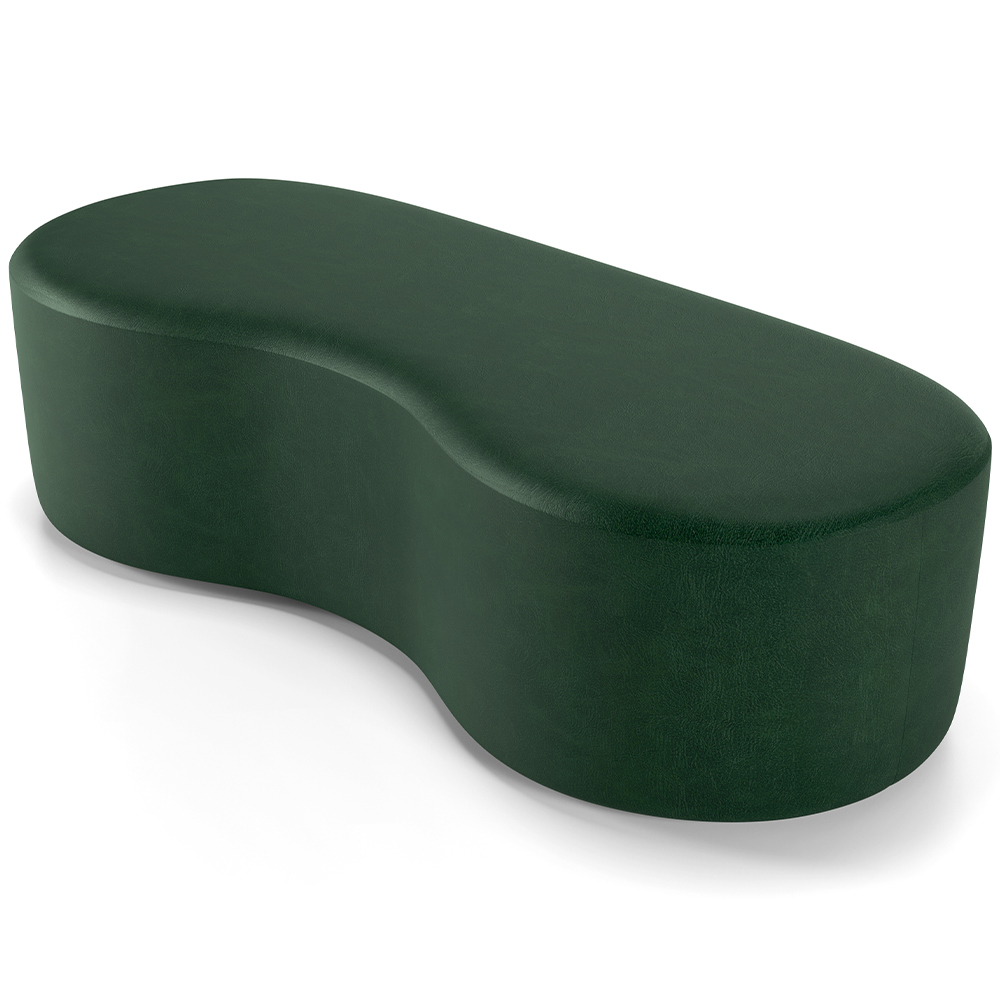 Puff Decorativo Orgânico para Living Quarto 140cm Orbit W01 Couríssimo Verde - Lyam Decor