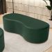 Puff Decorativo Orgânico para Living Quarto 140cm Orbit W01 Couríssimo Verde - Lyam Decor
