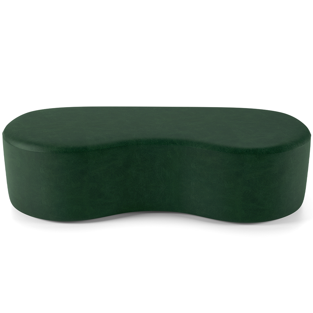 Puff Decorativo Orgânico para Living Quarto 140cm Orbit W01 Couríssimo Verde - Lyam Decor