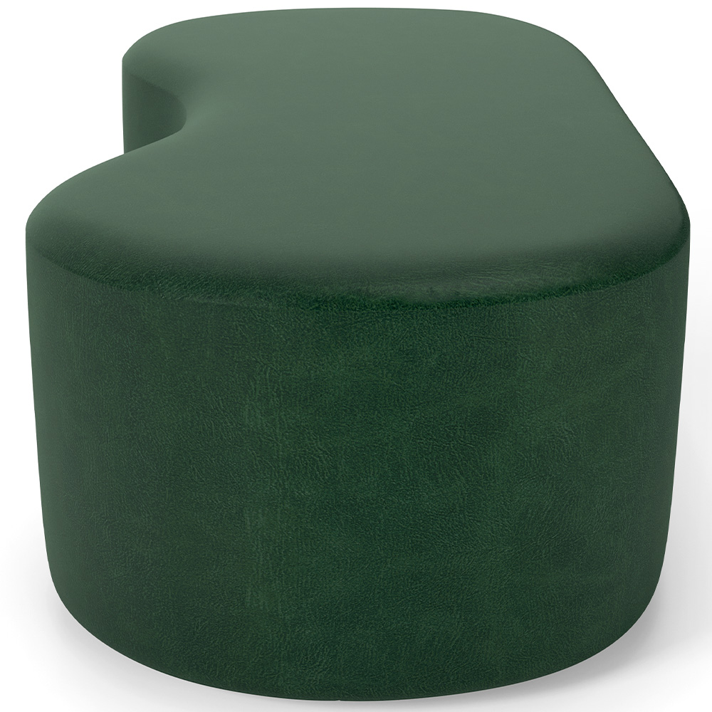 Puff Decorativo Orgânico para Living Quarto 140cm Orbit W01 Couríssimo Verde - Lyam Decor