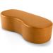 Puff Decorativo Orgânico para Living Quarto 140cm Orbit W01 Couríssimo Whisky - Lyam Decor