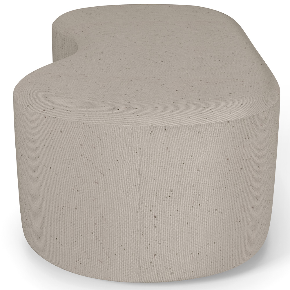 Puff Decorativo Orgânico para Living Quarto 140cm Orbit W01 Linho Bege - Lyam Decor