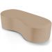 Puff Decorativo Orgânico para Living Quarto 140cm Orbit W01 Linho Bege Escuro - Lyam Decor