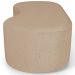 Puff Decorativo Orgânico para Living Quarto 140cm Orbit W01 Linho Bege Escuro - Lyam Decor