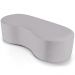 Puff Decorativo Orgânico para Living Quarto 140cm Orbit W01 Linho Cinza - Lyam Decor