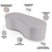 Puff Decorativo Orgânico para Living Quarto 140cm Orbit W01 Linho Cinza - Lyam Decor