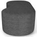 Puff Decorativo Orgânico para Living Quarto 140cm Orbit W01 Linho Cinza Escuro - Lyam Decor