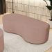 Puff Decorativo Orgânico para Living Quarto 140cm Orbit W01 Linho Rosê - Lyam Decor