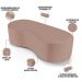 Puff Decorativo Orgânico para Living Quarto 140cm Orbit W01 Linho Rosê - Lyam Decor