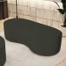 Puff Decorativo Orgânico para Living Quarto 140cm Orbit W01 Linho Verde Musgo - Lyam Decor