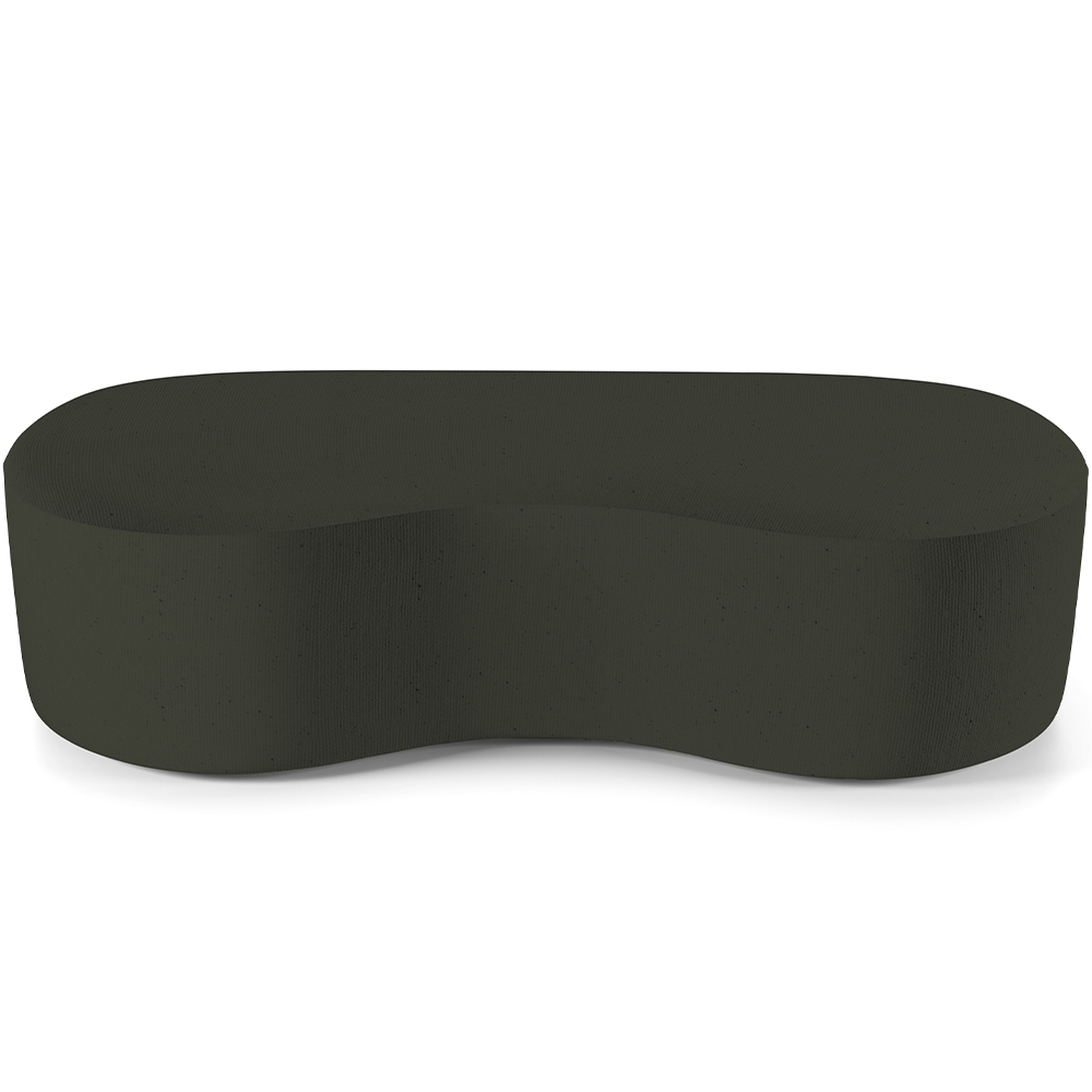 Puff Decorativo Orgânico para Living Quarto 140cm Orbit W01 Linho Verde Musgo - Lyam Decor