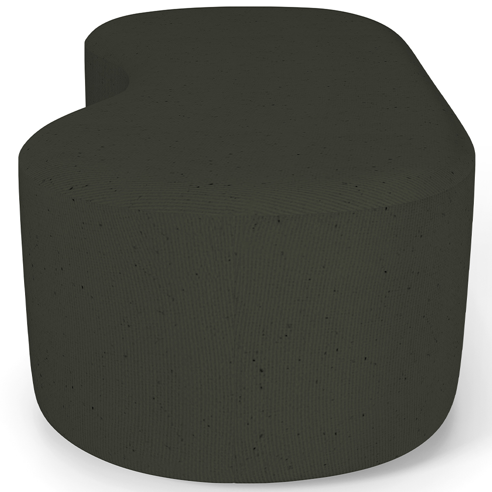 Puff Decorativo Orgânico para Living Quarto 140cm Orbit W01 Linho Verde Musgo - Lyam Decor