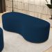 Puff Decorativo Orgânico para Living Quarto 140cm Orbit W01 Suede Azul Marinho - Lyam Decor