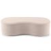 Puff Decorativo Orgânico para Living Quarto 140cm Orbit W01 Suede Bege - Lyam Decor