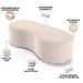 Puff Decorativo Orgânico para Living Quarto 140cm Orbit W01 Suede Bege - Lyam Decor
