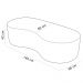 Puff Decorativo Orgânico para Living Quarto 140cm Orbit W01 Suede Bege - Lyam Decor