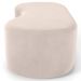 Puff Decorativo Orgânico para Living Quarto 140cm Orbit W01 Suede Bege - Lyam Decor