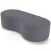 Puff Decorativo Orgânico para Living Quarto 140cm Orbit W01 Suede Cinza - Lyam Decor