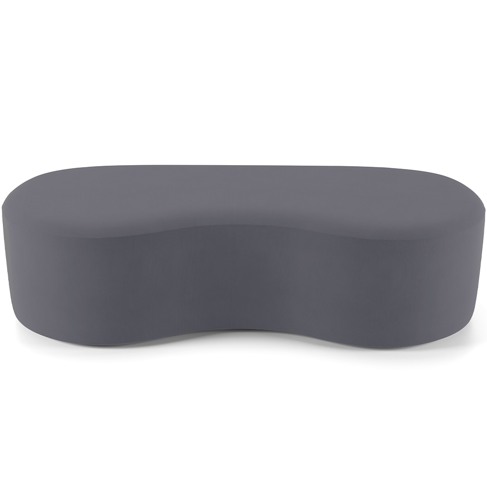 Puff Decorativo Orgânico para Living Quarto 140cm Orbit W01 Suede Cinza - Lyam Decor