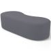 Puff Decorativo Orgânico para Living Quarto 140cm Orbit W01 Suede Cinza - Lyam Decor