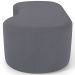 Puff Decorativo Orgânico para Living Quarto 140cm Orbit W01 Suede Cinza - Lyam Decor
