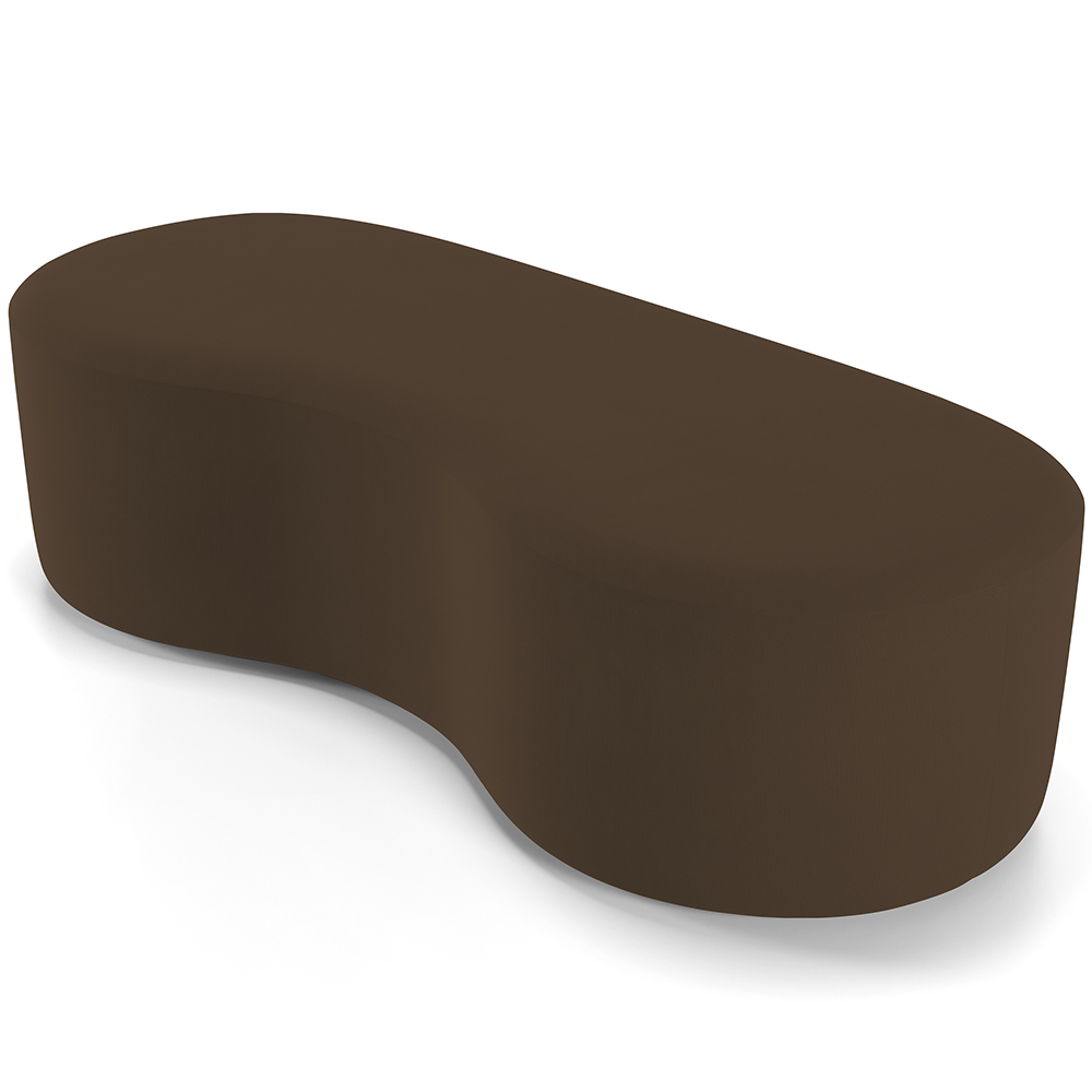 Puff Decorativo Orgânico para Living Quarto 140cm Orbit W01 Suede Marrom - Lyam Decor