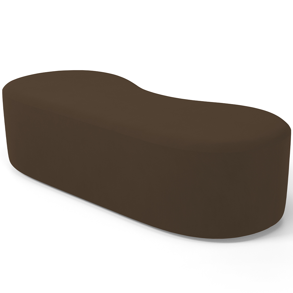 Puff Decorativo Orgânico para Living Quarto 140cm Orbit W01 Suede Marrom - Lyam Decor