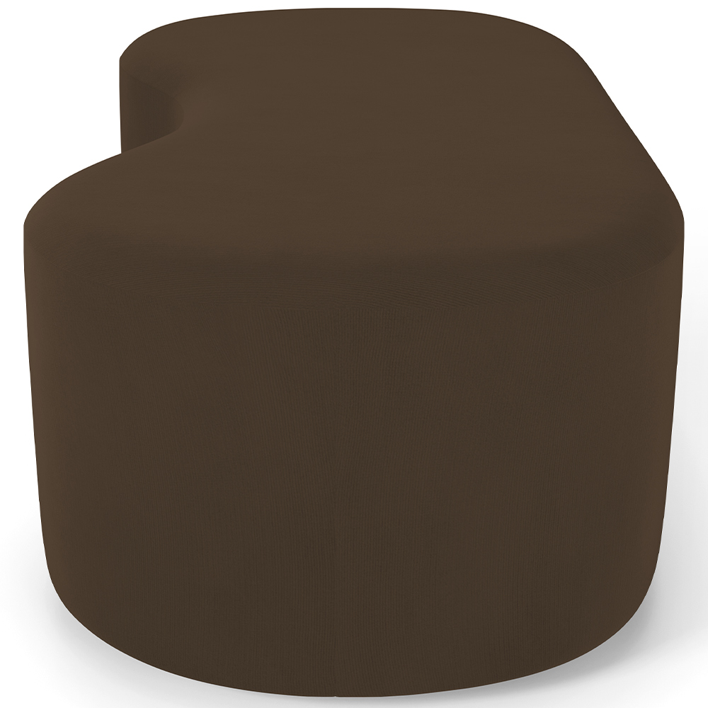 Puff Decorativo Orgânico para Living Quarto 140cm Orbit W01 Suede Marrom - Lyam Decor