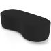 Puff Decorativo Orgânico para Living Quarto 140cm Orbit W01 Suede Preto - Lyam Decor